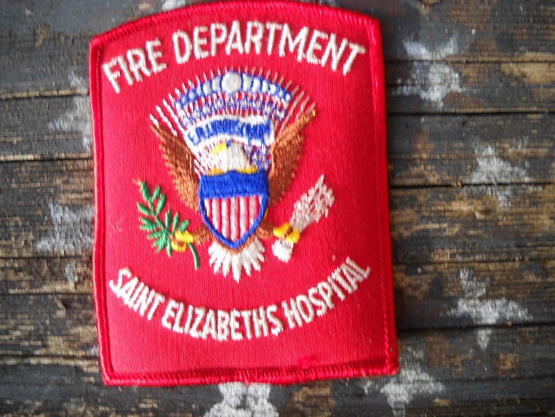 Very Hard To Find Fire Department Patch for Saint Elizabeth's Hospital For The Insane Washington DC Fabulous zdjęcie 6