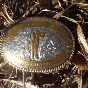 Classic Vintage 1990 CRUMRINE N. C. T. T. A. Skeet Shooting S.L. Champion Trophy Belt Buckle image 9