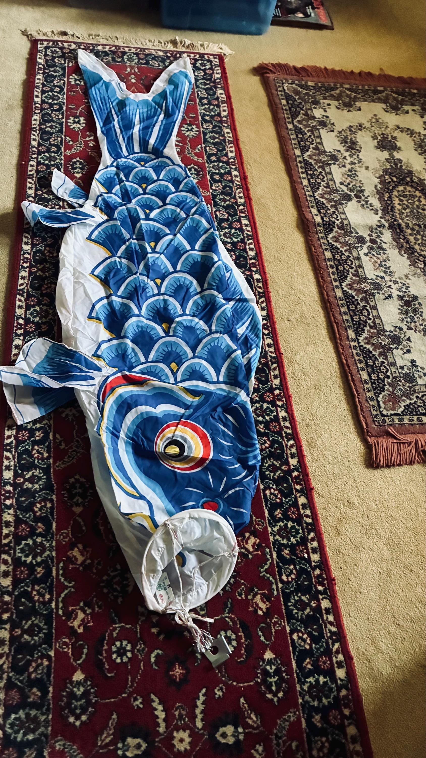 Vintage Koi Flag - Etsy