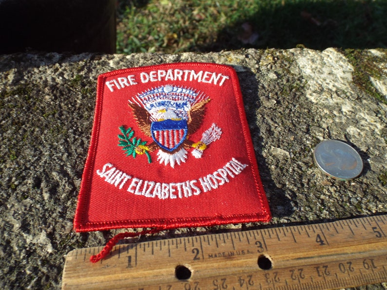 Very Hard To Find Fire Department Patch for Saint Elizabeth's Hospital For The Insane Washington DC Fabulous zdjęcie 1