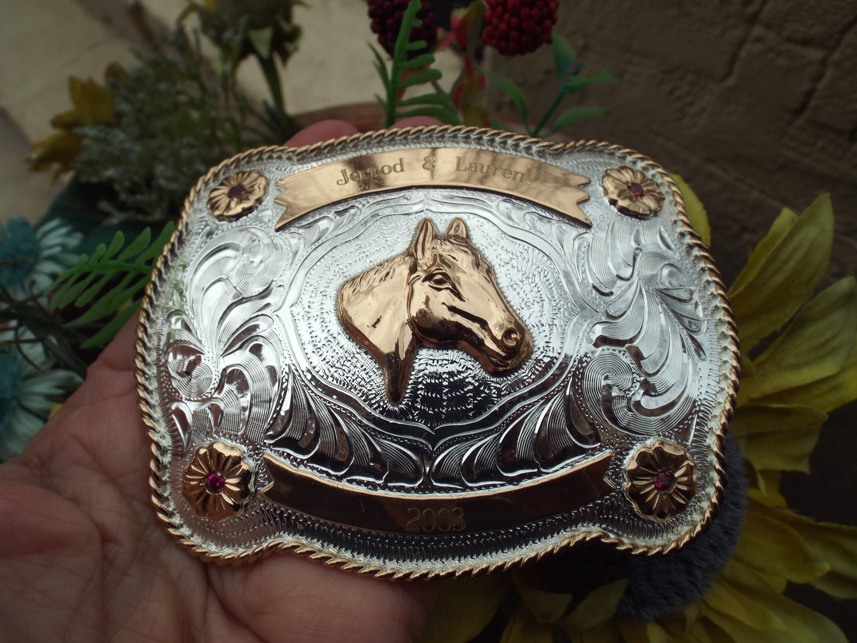 Vintage St. Justin Silver Horse Belt Buckle Belt Buckle, Western Belt, Justin Boots, Cowboy Vintage  main image 4