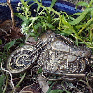 Classic Vintage Chopper Motorcycle  Belt Buckle