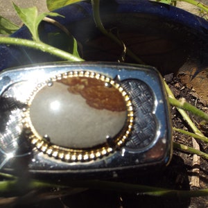 Gorgeous Unique  Western Belt Buckle Mounted with Stone  Detailed