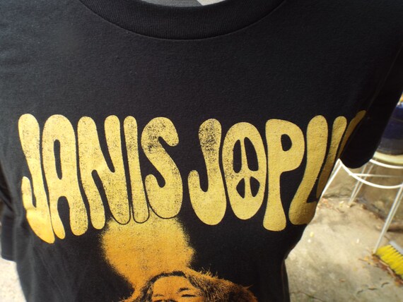 Cool Janis Joplin Live 3X Black T Shirt Men's Lic… - image 2