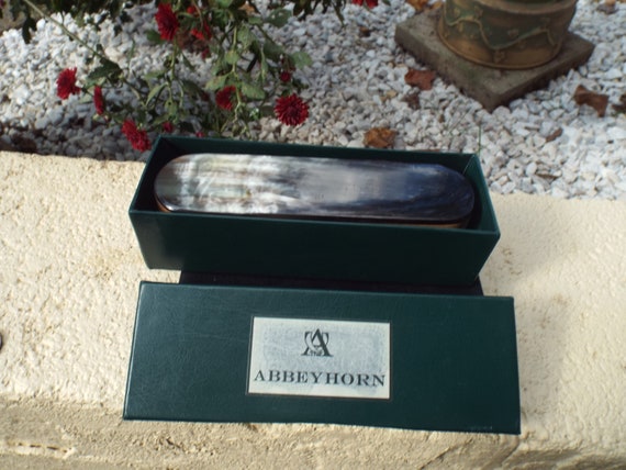 Exquisite Vintage Boxed ABBEY HORN Luxury Polishi… - image 5