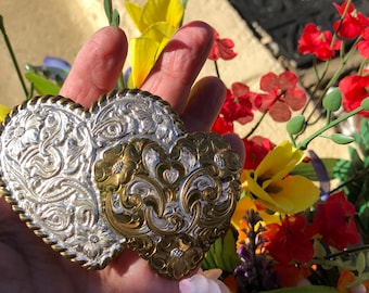 Vintage Double Hearts Buckle  display picture 3