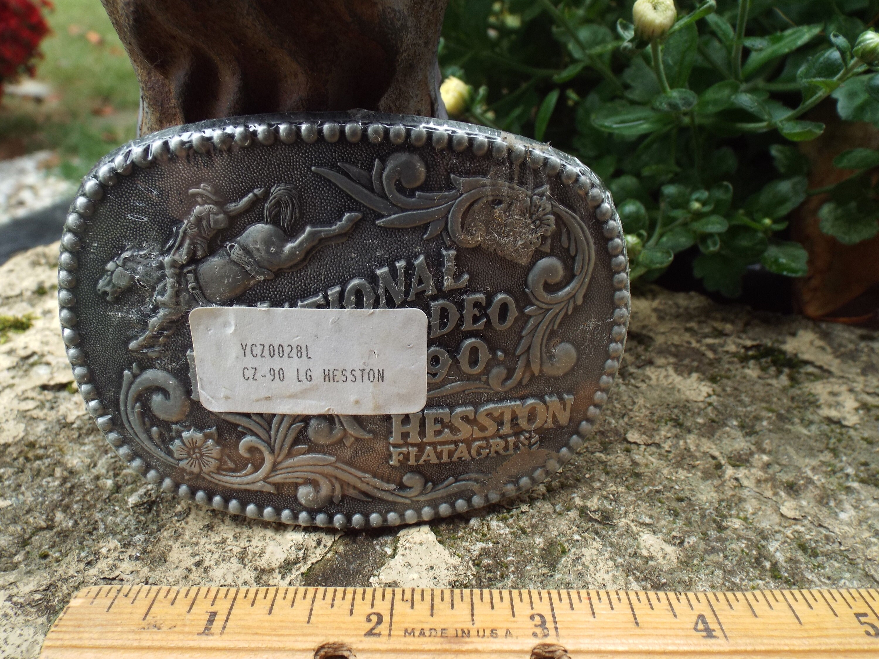 Classic Vintage Hesston 1990 Rodeo NFR National Finals-rodeo  Vintage Hesston National Finals Rodeo 1990 Belt Buckle main image 0