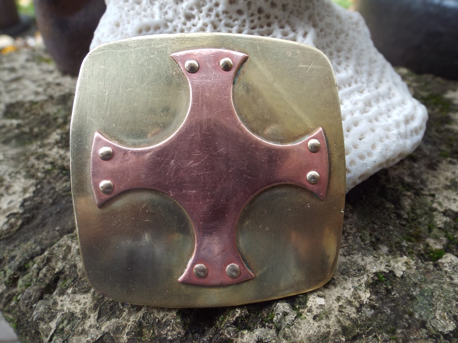 Classic Vintage Iron Cross Belt Buckle by Noah's Art Etsy