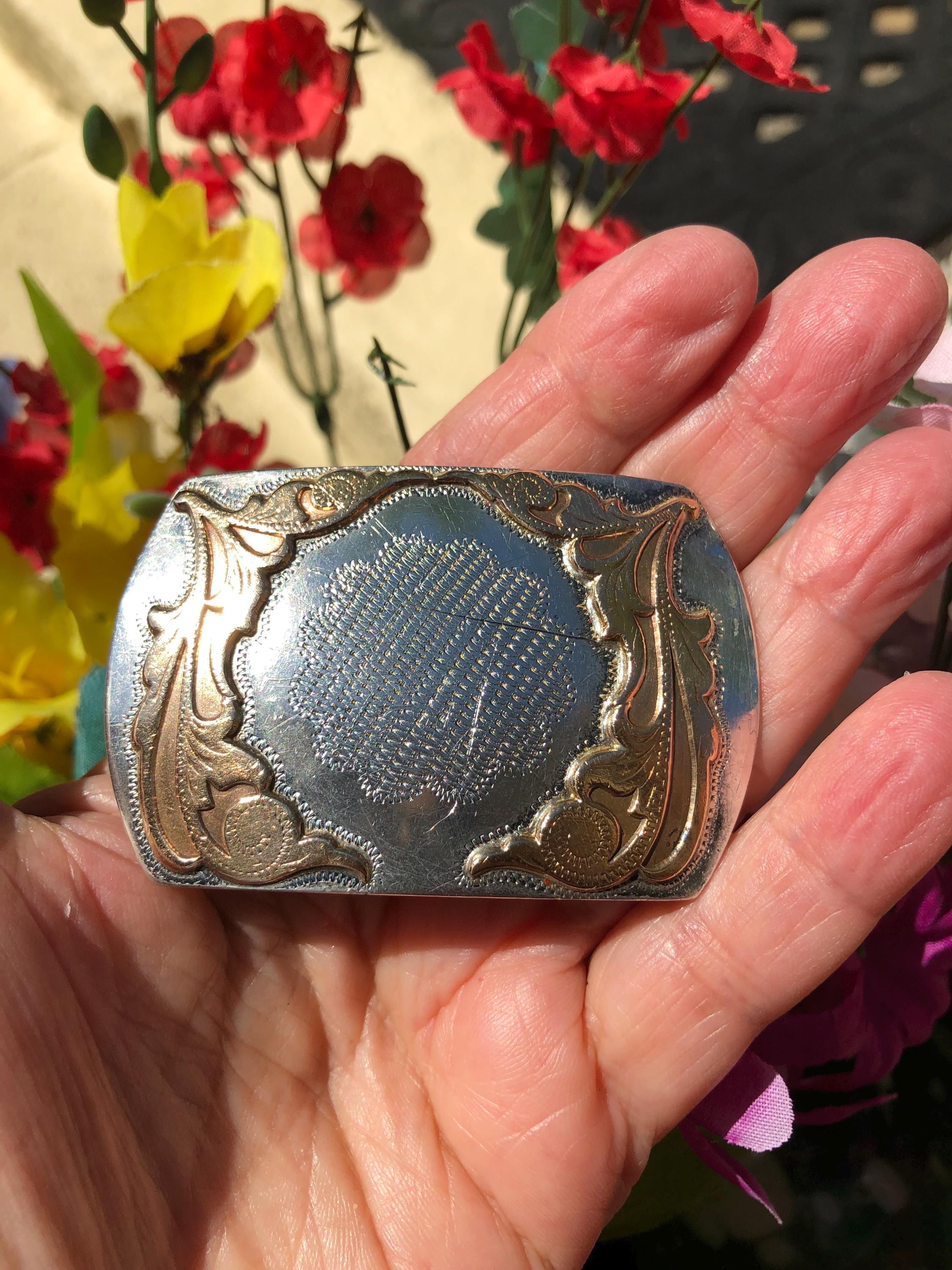 Western Belt Buckle Irvine & Jachens FREE Shipping-vintage Irvine & Jachens Inc. German Silver  main image 4