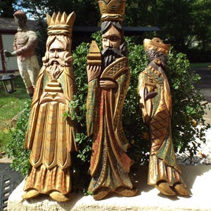Carved Three Kings - Etsy Carved Three Kings - Etsy