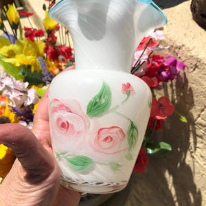 Fenton Aqua Crest Vase - Etsy - Page 2