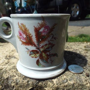 Rare Antique Moss Rose Ironstone Mug-Empire Pottery Ironstone China A&M c 1850-1899