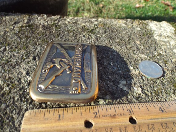 Rare 1950 Frontierland Amusement Park  Brass Belt… - image 8