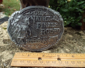 Classic Vintage Hesston 1947-1997Rodeo NFR National Finals-Rodeo Belt Buckle Limited Edition