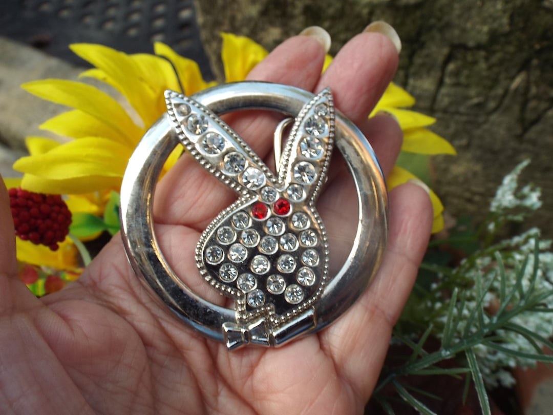 Sexy Rhinestone Playboy Bunny Belt Buckle - Etsy Norway display picture 1