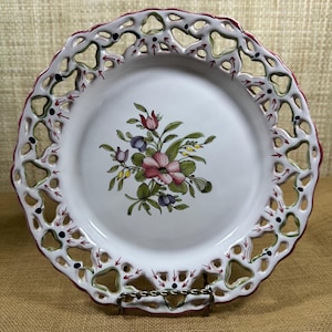 Vintage Reticulated Italian Plate
