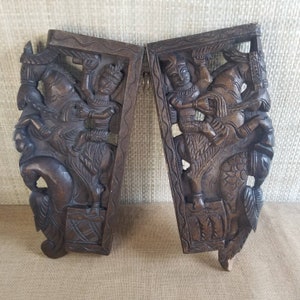 Warrior with Horse & Bird Brackets