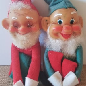 Vintage Christmas Pixies Elves Knee Huggers Made in Japan