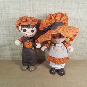 Vintage Holly Hobbie Paper Mache Pilgrims