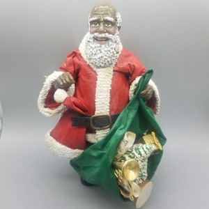Vintage 1989 Possible Dreams Clothtique African American Santa