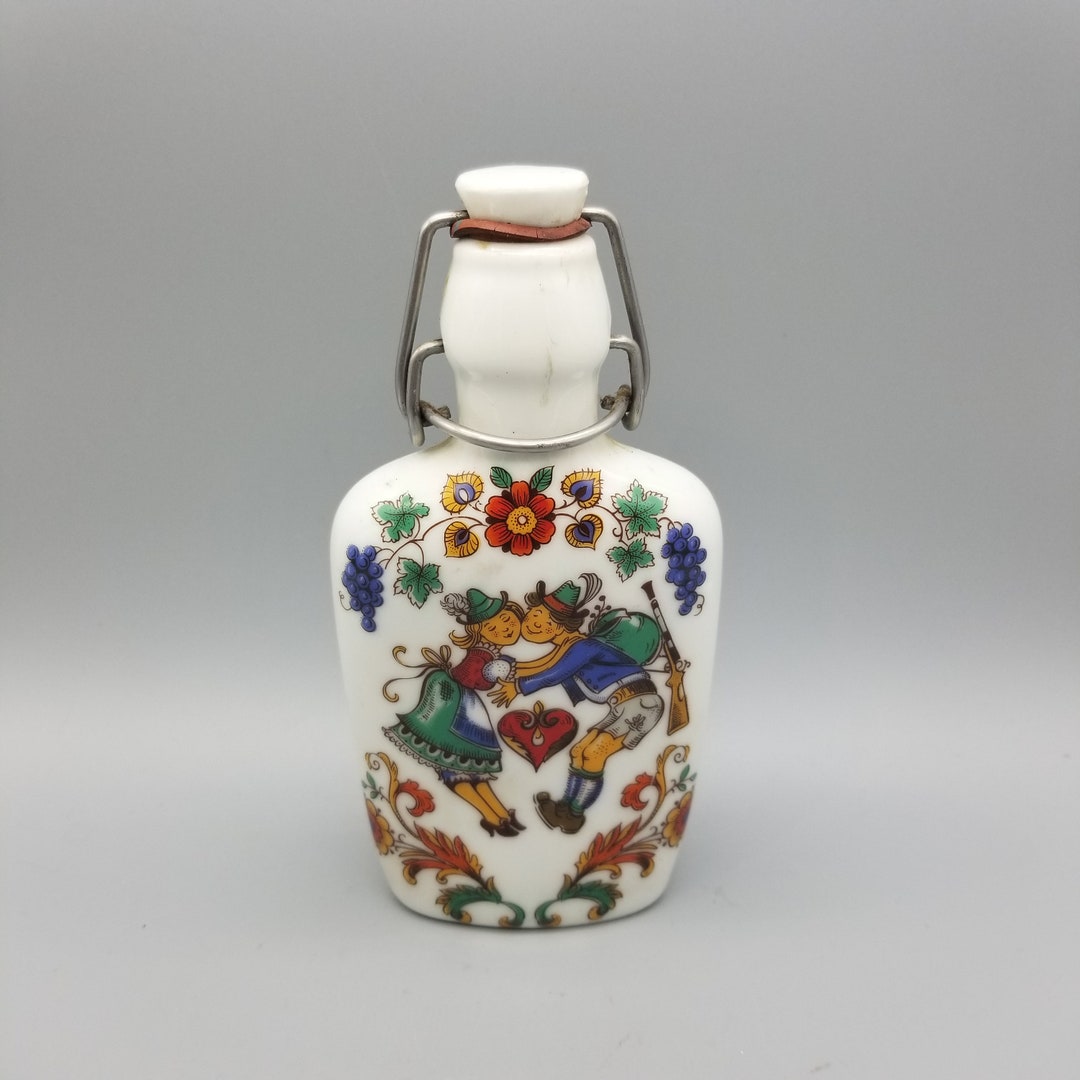 Vintage Ceramic German Liquor Bottle Flask - Etsy