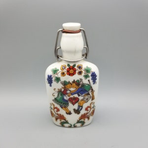 Vintage Ceramic German Liquor Bottle Flask