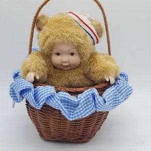 Anne Geddes Baby Bear In Basket