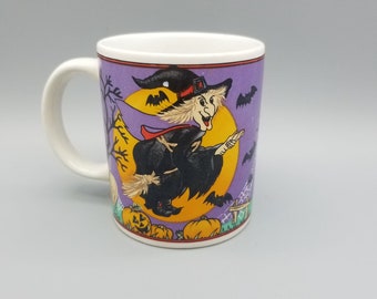 Vintage WCL Halloween Witch Mug