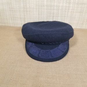 Griechische Fischermütze Wollmischung - Blau