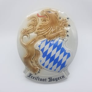 West Germany Goebel Lion Freistaat Bayern Wall Plaque