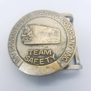 ITT Continental Baking Company Inc Wonder Bread Team Safety Award Belt Buckle
