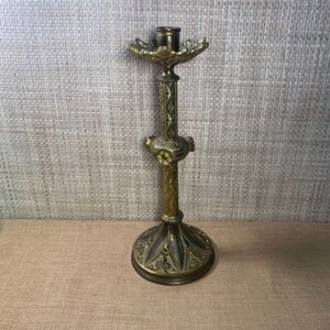 Antique Metal Ornate Candlestick Holder