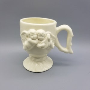 Vintage Angel Cherub Mug With Wing Handle