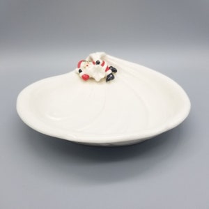 1997 Fitz and Floyd Santa Gift Bag Trinket Dish