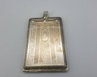 Antique Victorian Chatelaine Dance Compact Coin Purse Embossed