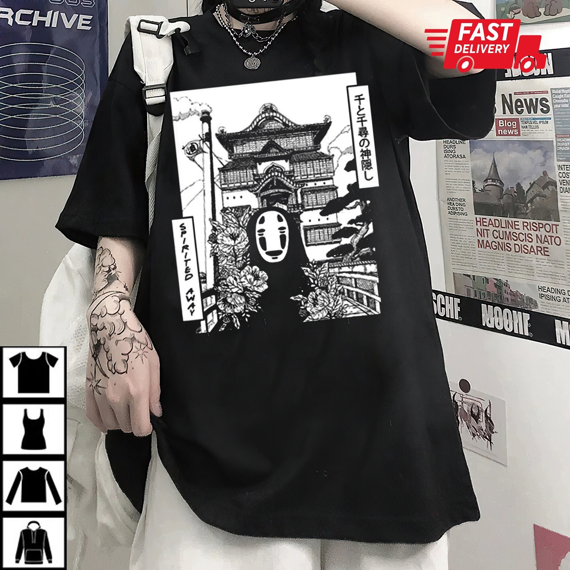 Retro Vintage Studio Ghibli No Face T-Shirt Retro Vintage Studio Ghibli No Face T-Shirt