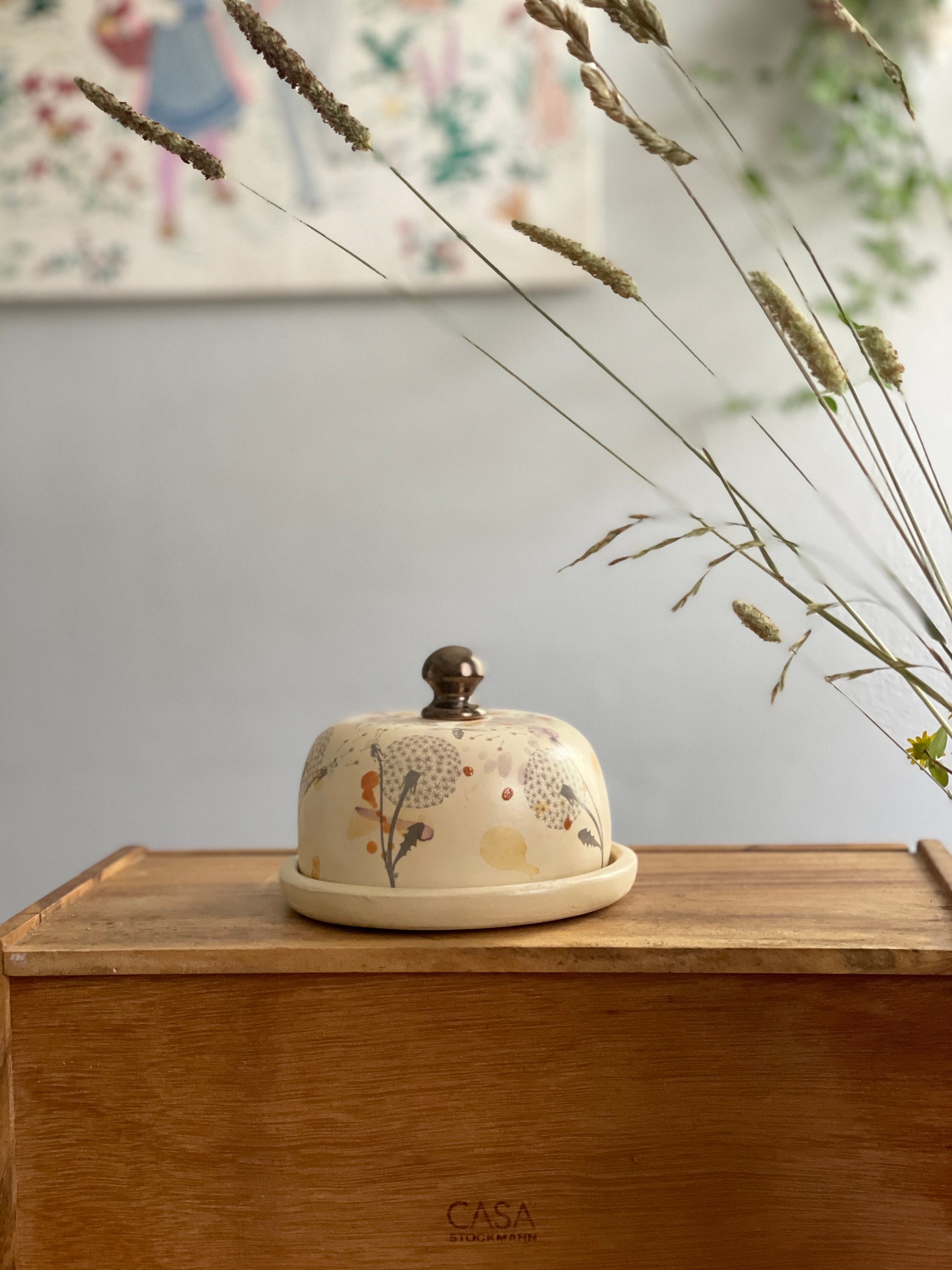 Floral Butter Dish Etsy