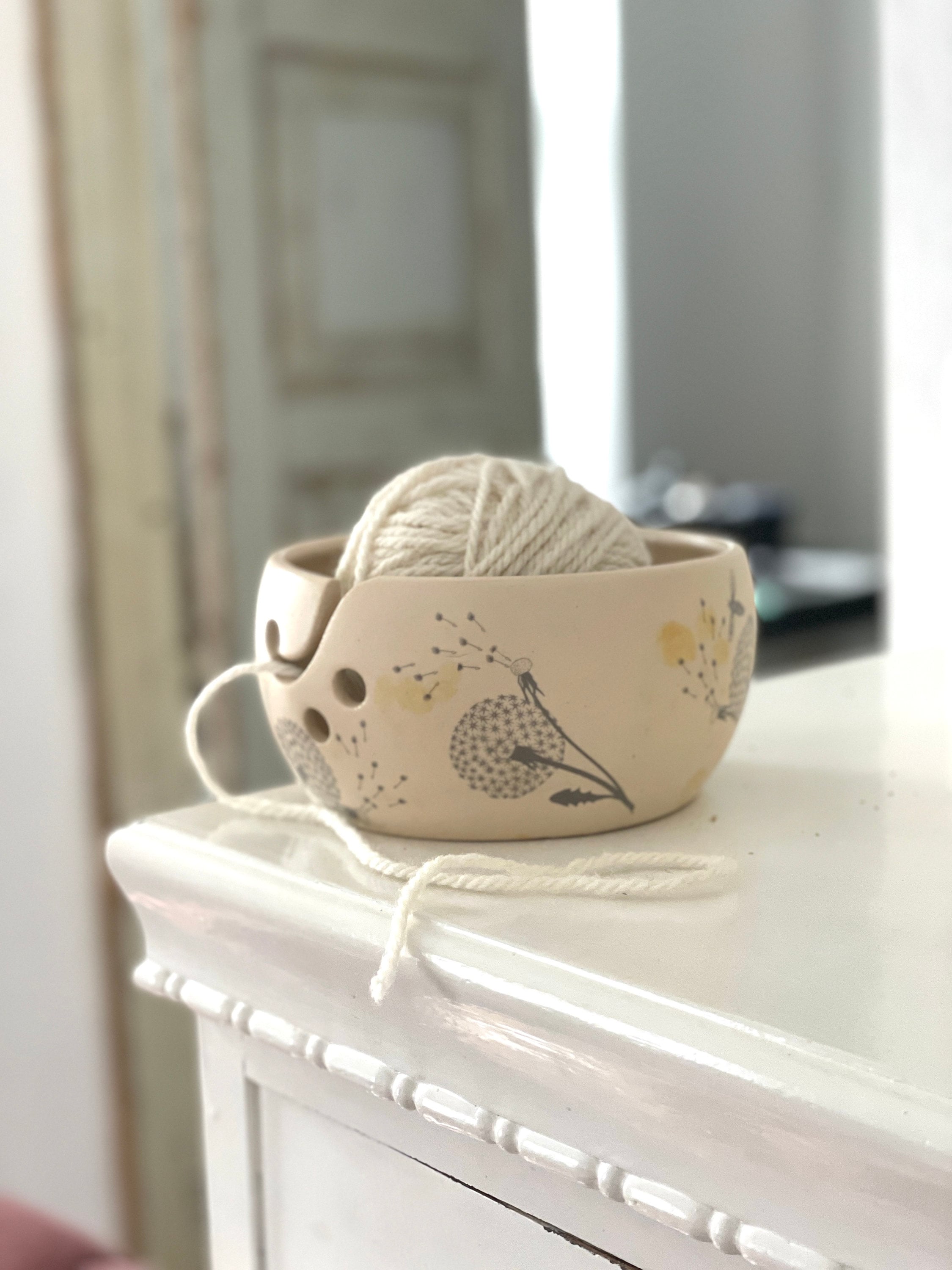 Ceramic animal yarn bowl