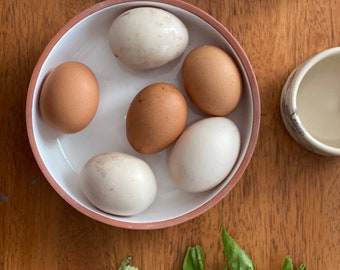 Weiße Salatschüssel, Keramikschale, schlichte Keramikschale