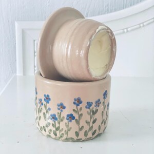 Forget me not, French butter dish, French butter keeper, French butter crock, 250 gr image 8