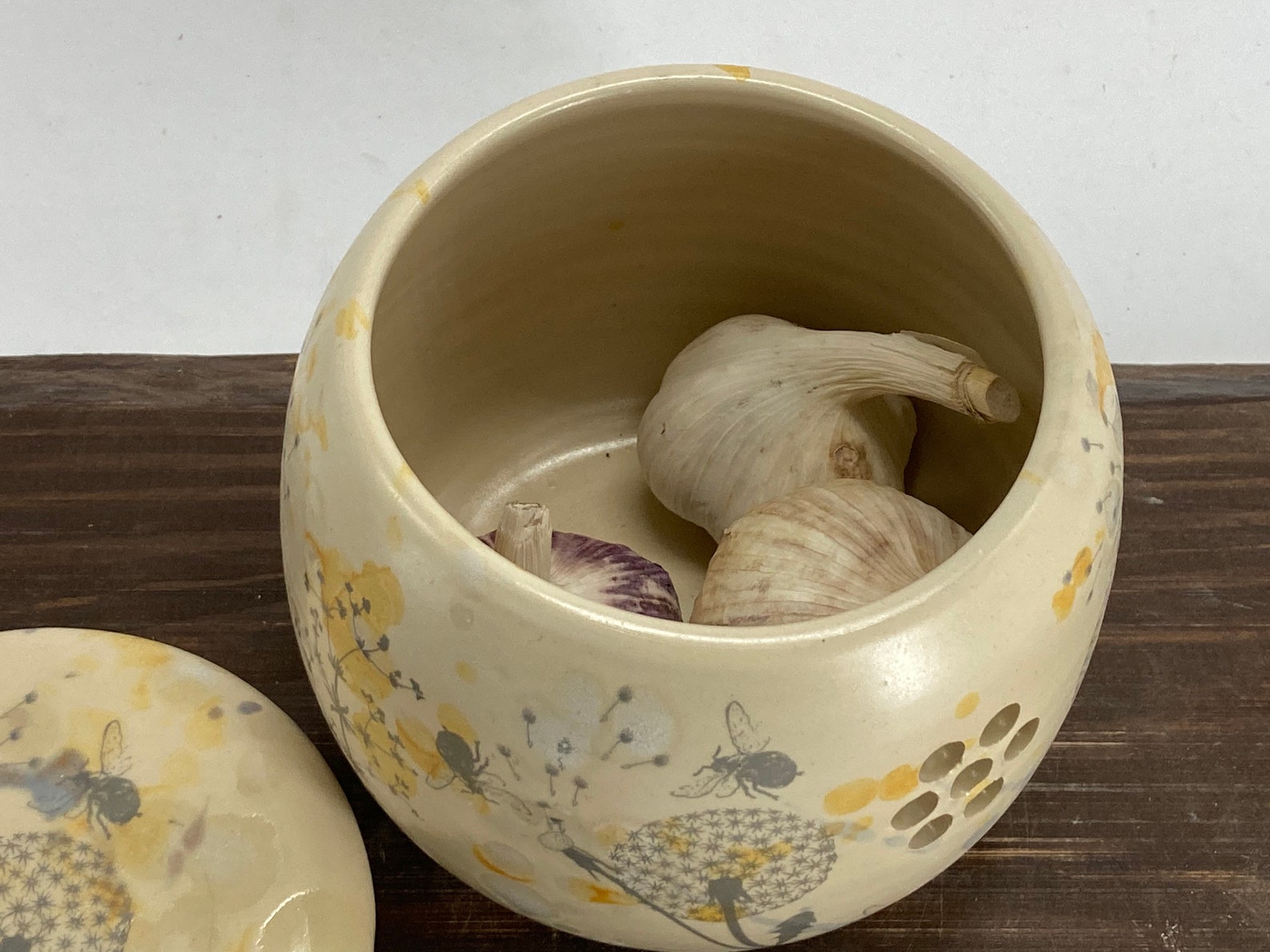 Garlic keeper Garlic holder onion storage Garlic jar Etsy