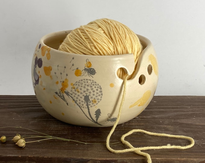 Pottery Yarn Bowl Pottery Knitting Bowl Ceramic Yarn Bowl Etsy