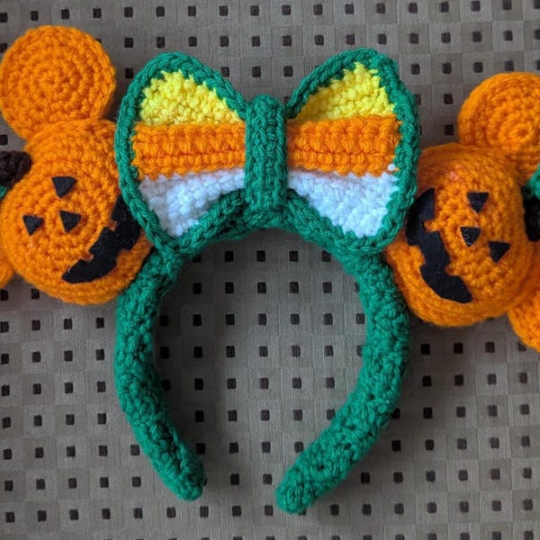 Mouse Shaped Pumpkin Ears Crochet Pattern
