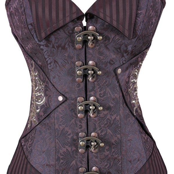 Authentic Steel Boned Steampunk Overbust Corset