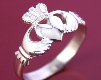 Claddagh ring, Mens silver claddagh ring