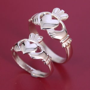 Claddagh ring matching his and hers set, available in 9K, 14K, 18K and Platinum.