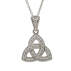 Celtic knot necklace, sterling silver celtic jewelry.