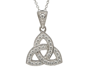 Collar de nudo celta, joyería celta de plata de ley.