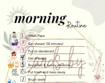 Morning Routine Checklist, Neurodivergent Kids (Digital Download)