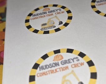 Construction Party Printables – Invitation, Stickers (Digital Download)